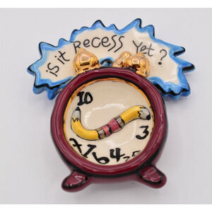 Blue Sky Corp Porcelain Brooch Is it Recess 2003 Heather Goldmine Signed BinAP